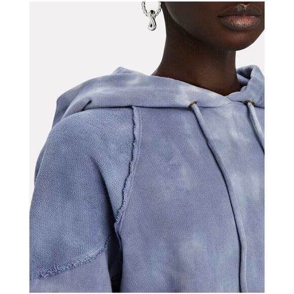 Love Shack Fancy Anarosa Hoodie- Washed Denim Size Small - Picture 3 of 11